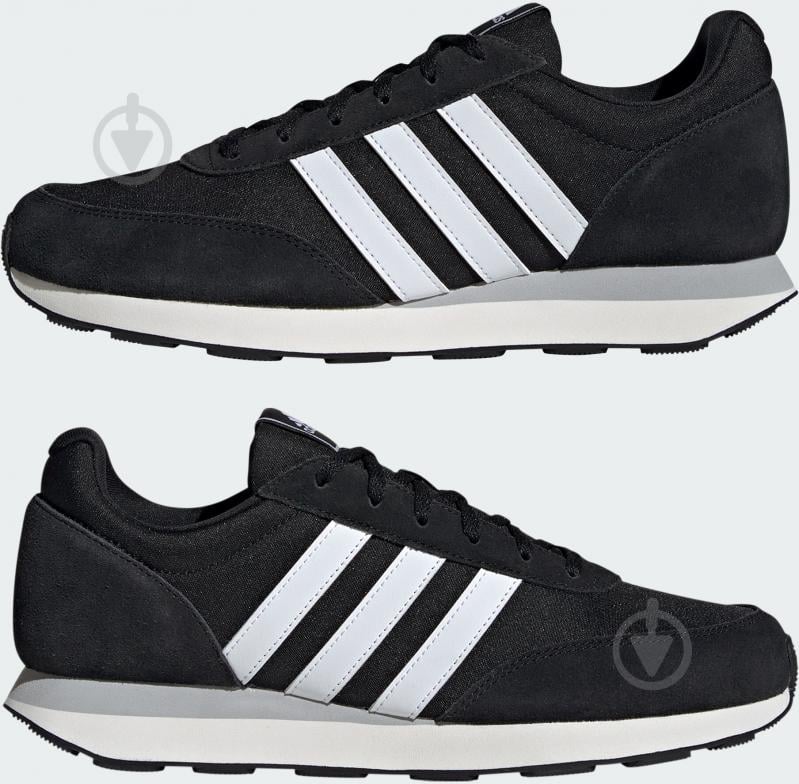 Кросівки чоловічі демісезонні Adidas RUN 60S 3.0 IE3826 р.45 1/3 чорні - фото 5