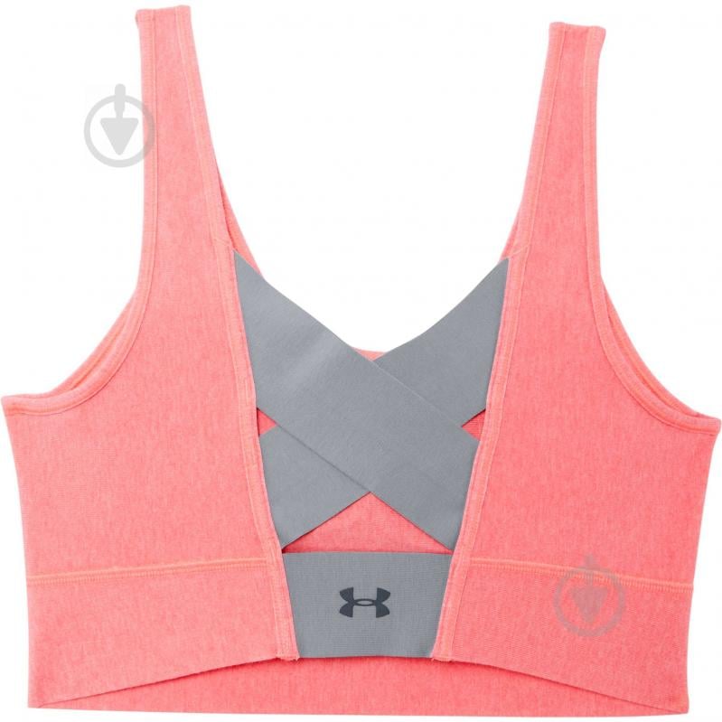 Бра Under Armour Fav Cotton Longline Heather 1310976-820 р.L коралловый - фото 2