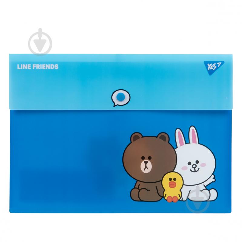 Папка-конверт A4 на кнопці Line Friends (492080) YES - фото 1