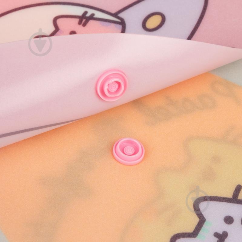 Папка-конверт А4 на кнопці Pusheen глітерний YES - фото 3