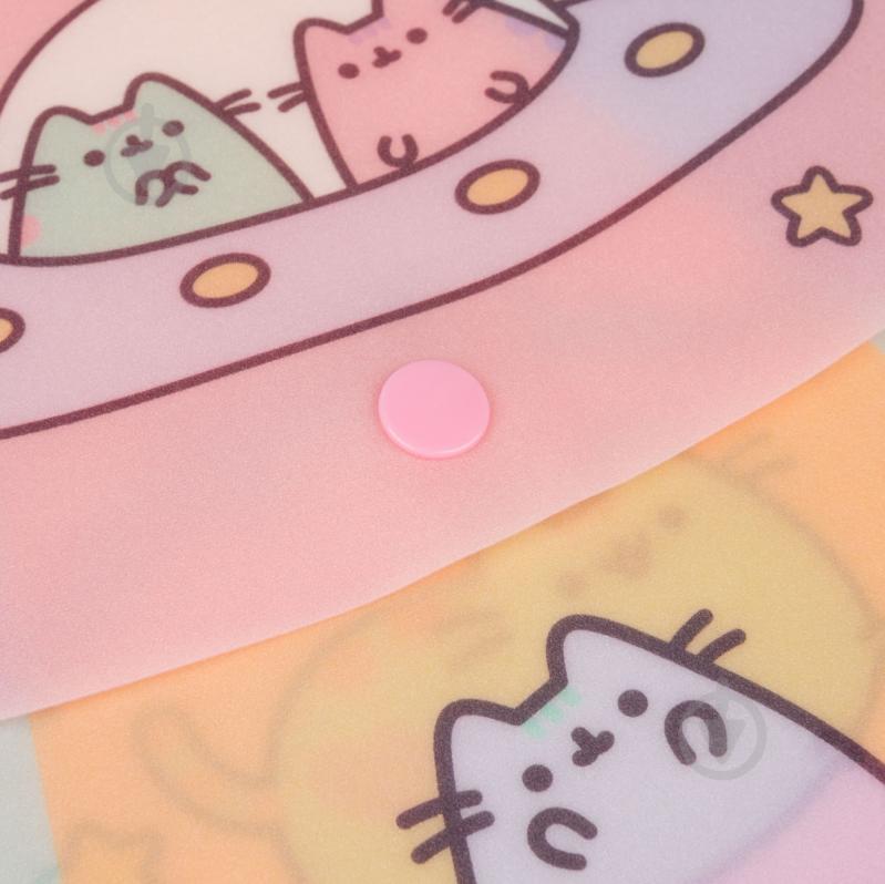 Папка-конверт А4 на кнопці Pusheen глітерний YES - фото 2