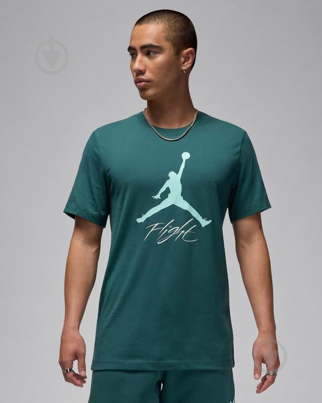 Футболка Jordan JUMPMAN FLIGHT HBR TEE AO0664-366 р.L бирюзовый - фото 1