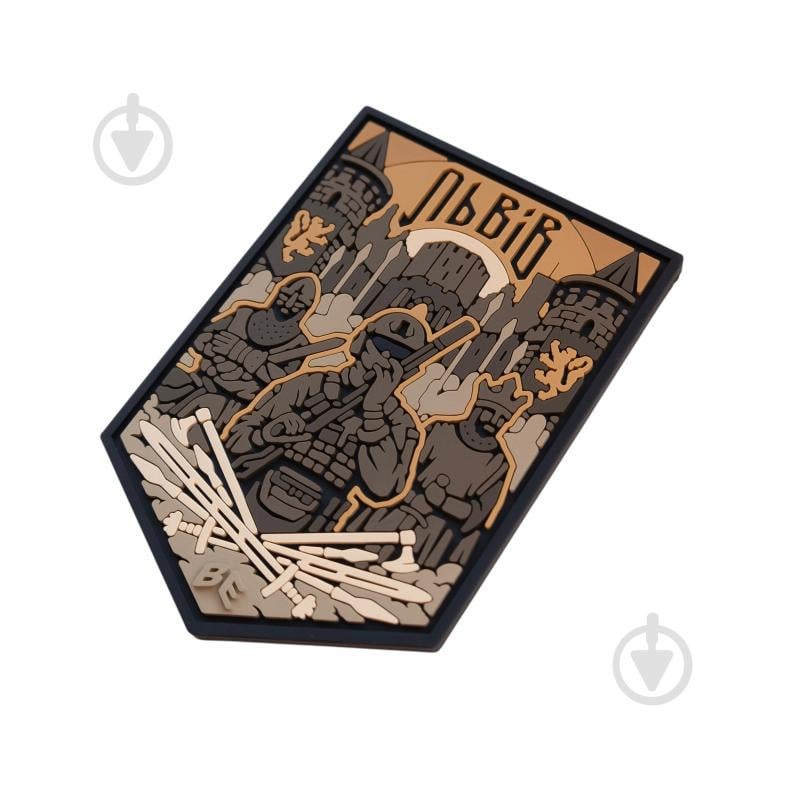 Шеврон-патч Brand Element "Львов" койот 7.5х6 см - фото 2