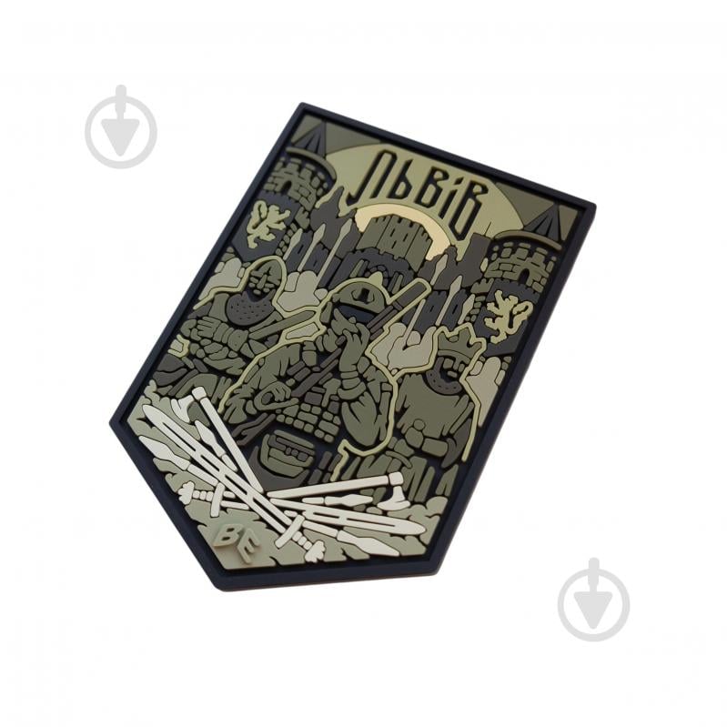 Шеврон-патч Brand Element "Львов" олива 7.5х6 см - фото 2