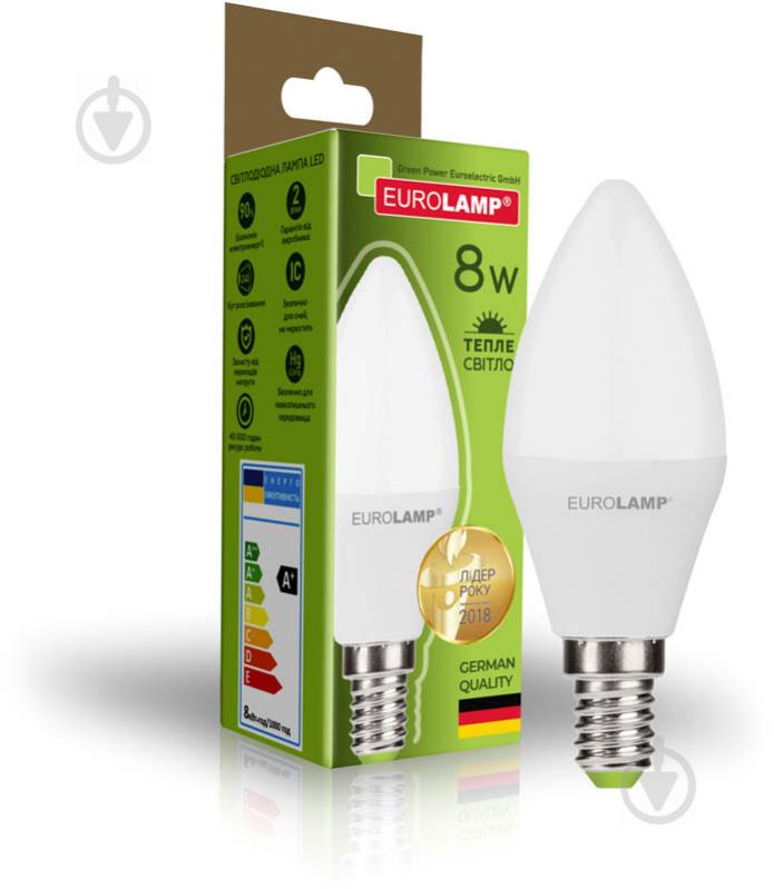 Лампа світлодіодна Eurolamp LED-CL-08143 (N) 8 Вт C37 матова E14 220 В 3000 К - фото 2