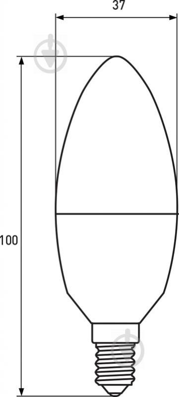 Лампа светодиодная Eurolamp LED-CL-08144 (N) 8 Вт C37 матовая E14 220 В 4000 К - фото 3