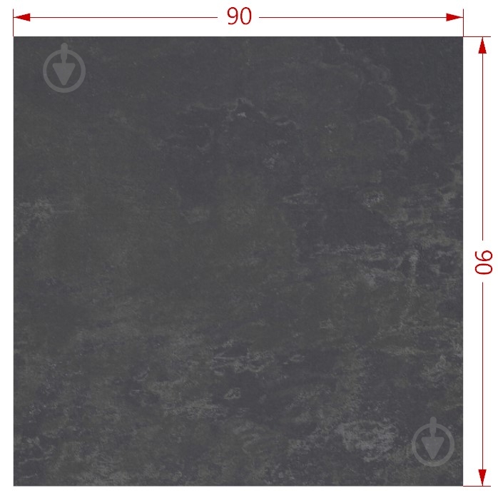 Плитка Stargres Peacock Black (KW) Gres szkl. Rett 90x90x3 см - фото 10
