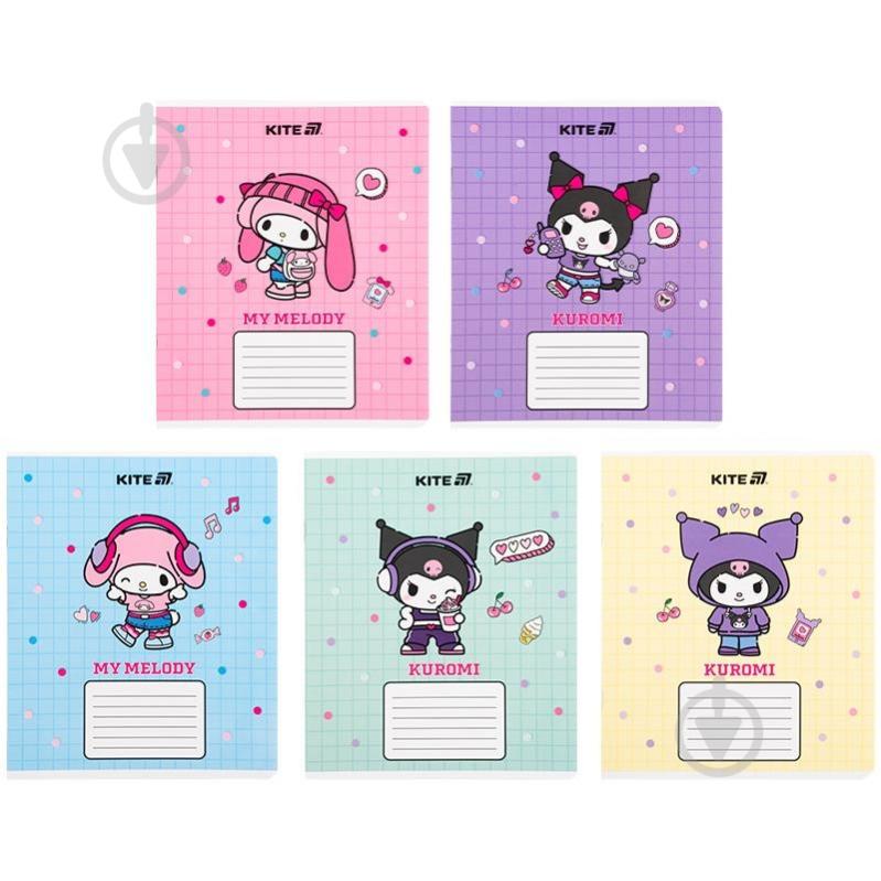 Набор тетрадей 12 лист. клетка Kuromi-4 5 шт. KITE - фото 1 Набор тетрадей 12 лист. клетка Kuromi-4 5 шт. KITE - фото 1