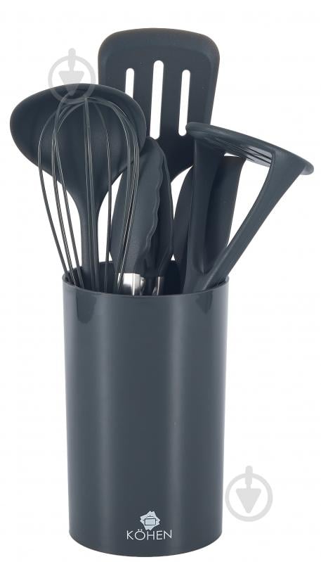 Набор кухонных принадлежностей Kohen Illusion Graphite 7 пр KN94069 - фото 1 Набор кухонных принадлежностей Kohen Illusion Graphite 7 пр KN94069 - фото 1