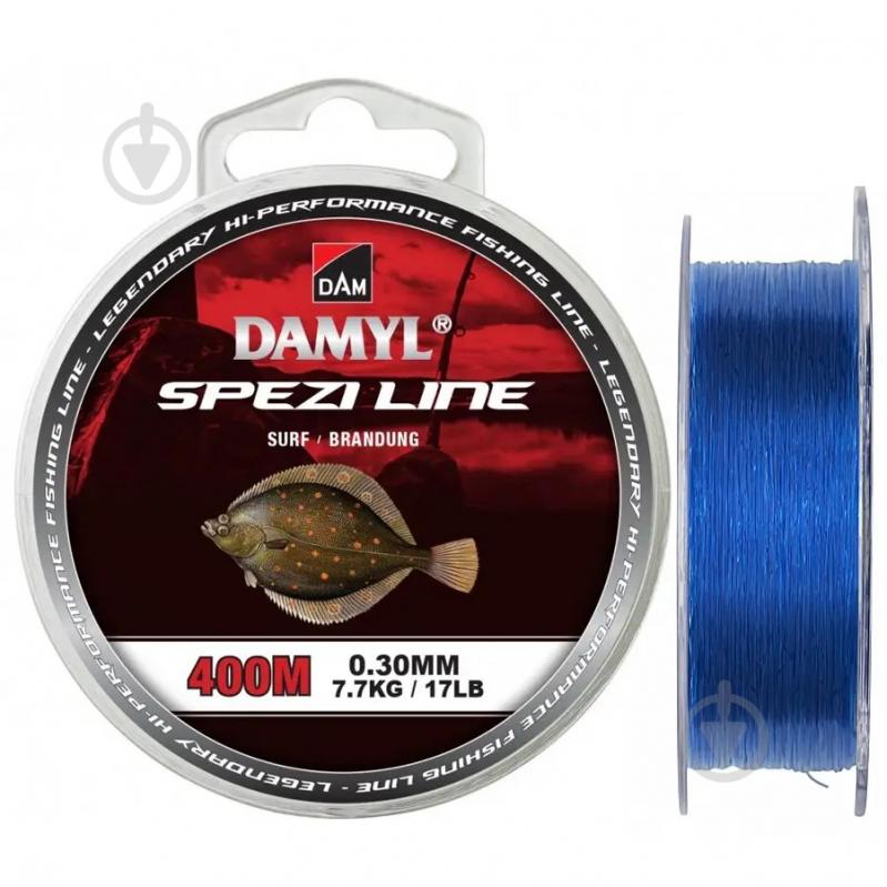 Леска DAM DAMYL Spezi Line Surf (blue) 400м 0,3мм 7,7кг - фото 1