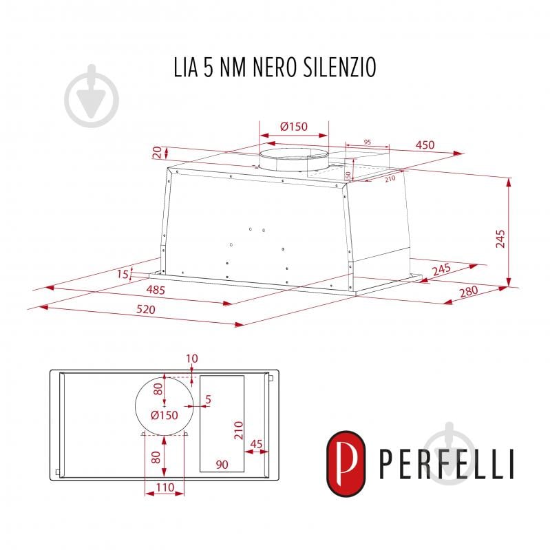 Вытяжка Perfelli LIA 5 NM NERO SILENZIO - фото 15
