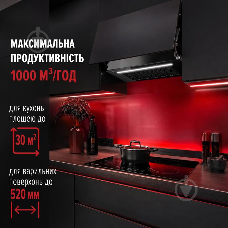 Вытяжка Perfelli LIANA 5NW NERO SILENZIO - фото 3 Вытяжка Perfelli LIANA 5NW NERO SILENZIO - фото 3