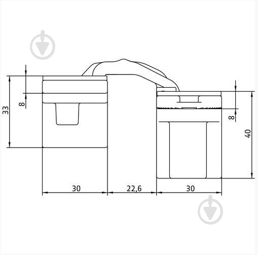 Петля Hafele 927.56.144 Anselmi AN 141 3D 180° врізна 144x30мм матовий хром універсальна 1 шт. - фото 3