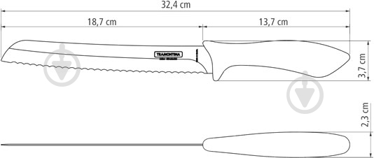 Ніж для хліба Tramontina Affilata 203 мм 23652/108 - фото 2