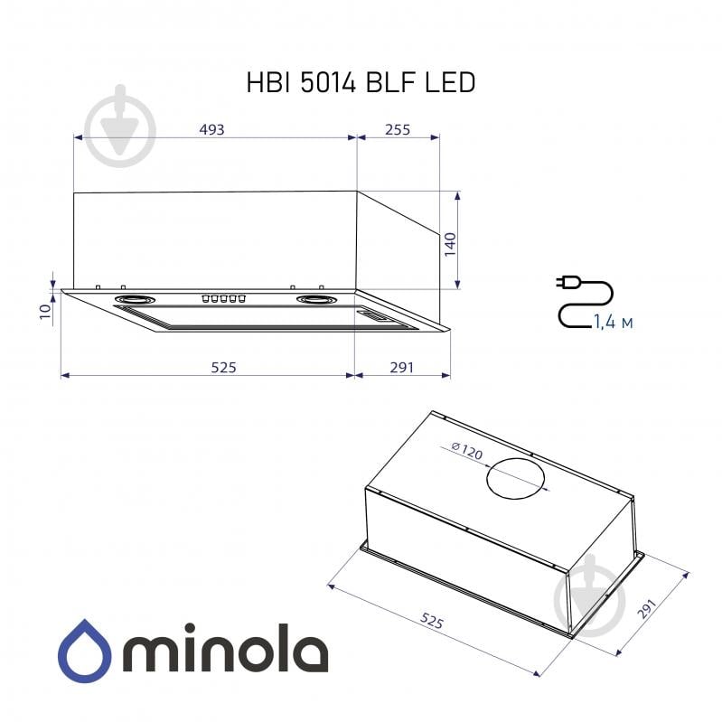 Витяжка Minola HBI 5014 BLF LED - фото 10 Витяжка Minola HBI 5014 BLF LED - фото 10