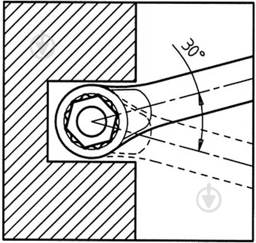 Ключ рожково-накидной WURTH удлиненный SW30 071330830 - фото 4