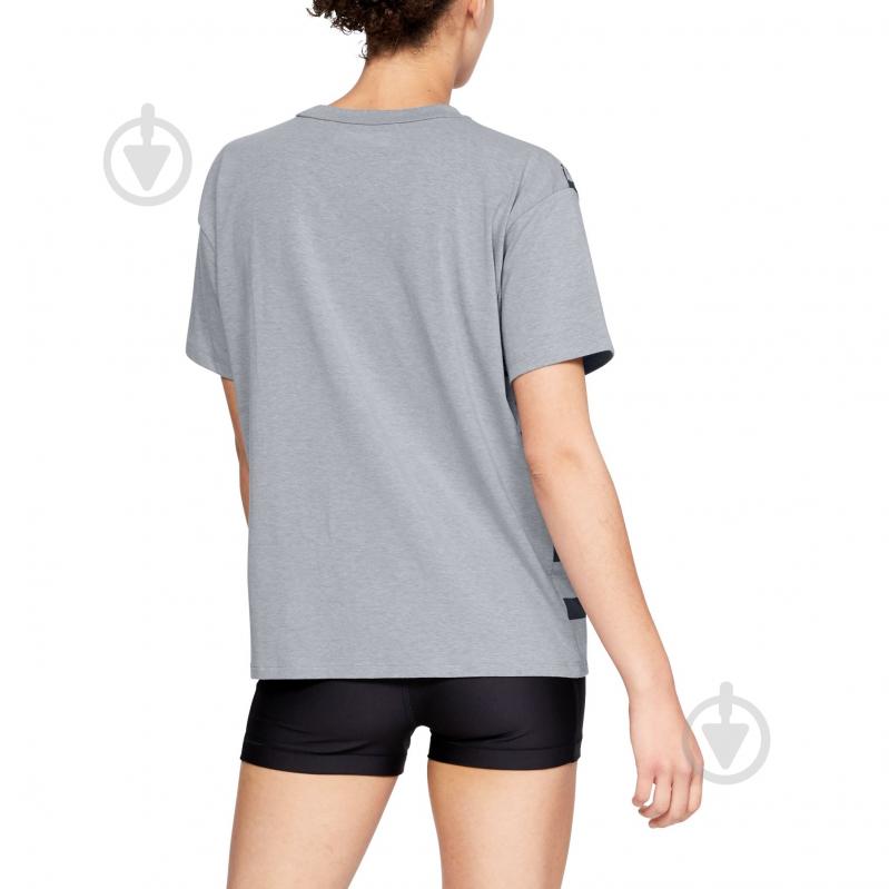 Футболка Under Armour Graphic Patchwork Girlfriend Crew 1321137-035 р.S серый - фото 2