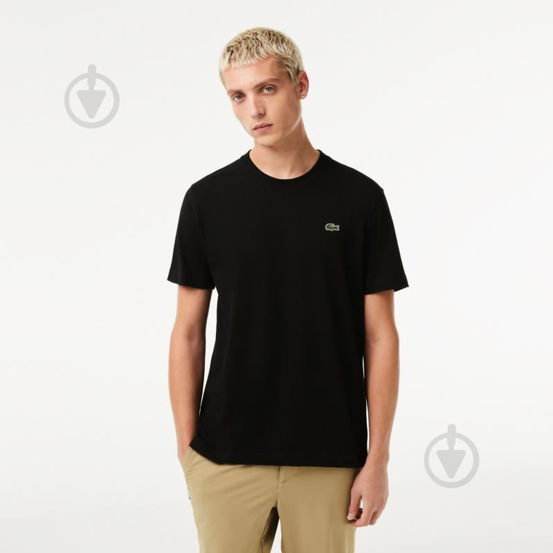 Футболка Lacoste Technical Cotton Tennis T-Shirt TH7618031 р.4 черный - фото 1