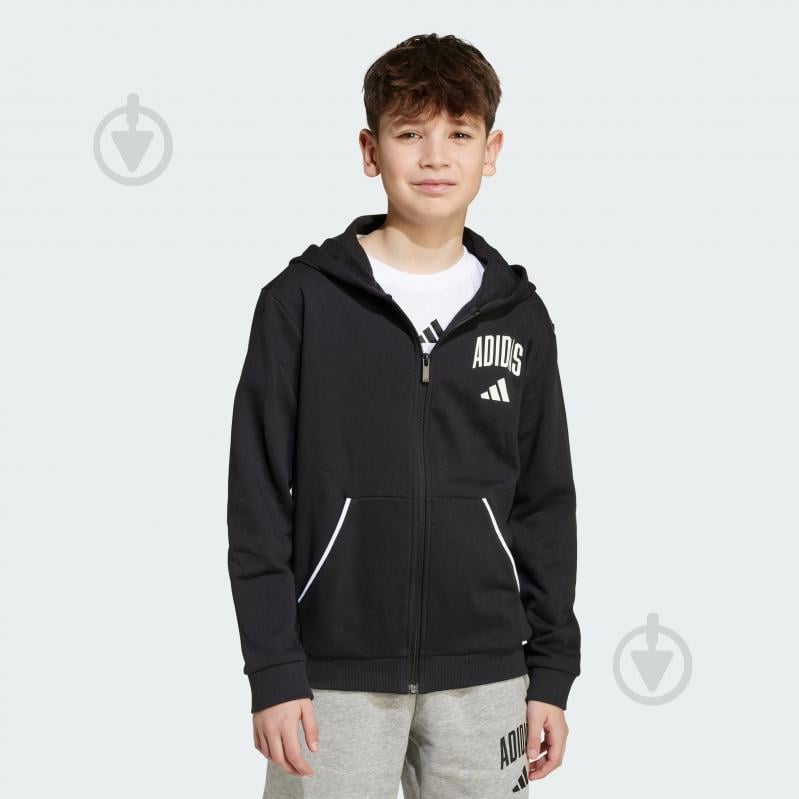 Джемпер Adidas J CLGT FT FZ JM1534 р.152 черный - фото 1 Джемпер Adidas J CLGT FT FZ JM1534 р.152 черный - фото 1