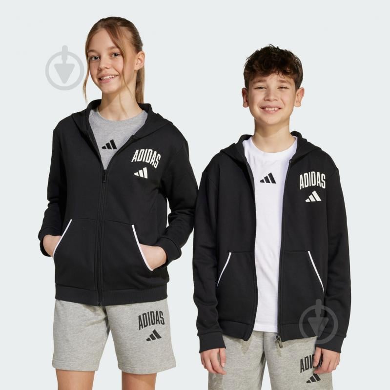 Джемпер Adidas J CLGT FT FZ JM1534 р.152 черный - фото 3 Джемпер Adidas J CLGT FT FZ JM1534 р.152 черный - фото 3