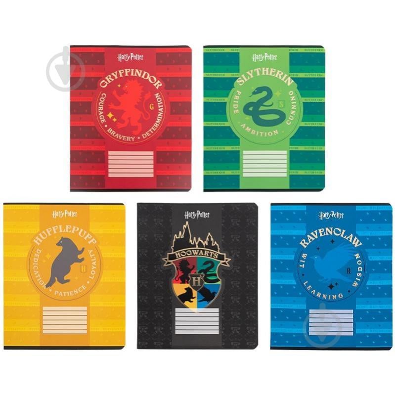 Набір зошитів 18 арк. клітинка Harry Potter 5 шт. KITE - фото 1