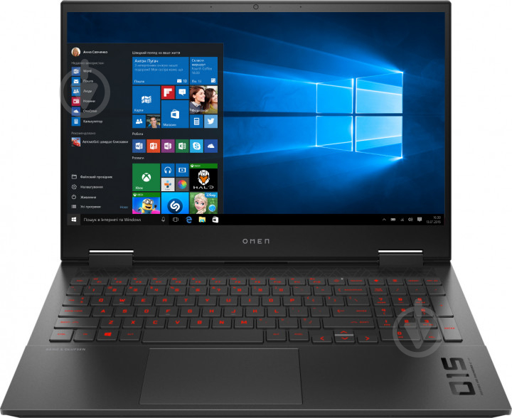 Ноутбук HP OMEN 15-EK0028UR 15,6 (232J4EA) black - фото 1