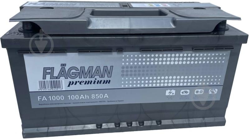 Аккумулятор автомобильный Flagman PREMIUM 100Ah 850A 12V «+» справа - фото 3