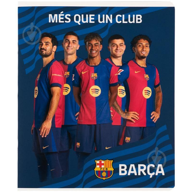 Набір зошитів 24 арк. клітинка FC Barcelona 5 шт. KITE - фото 2