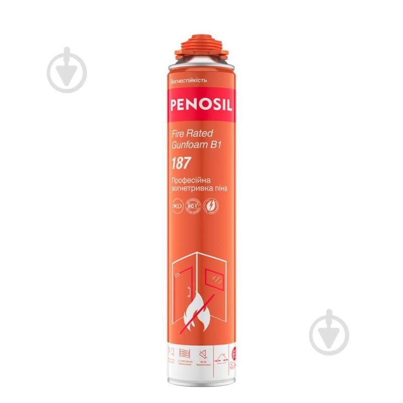 Пена монтажная PENOSIL Fire Rated Gunfoam B1 187 750 мл - фото 1