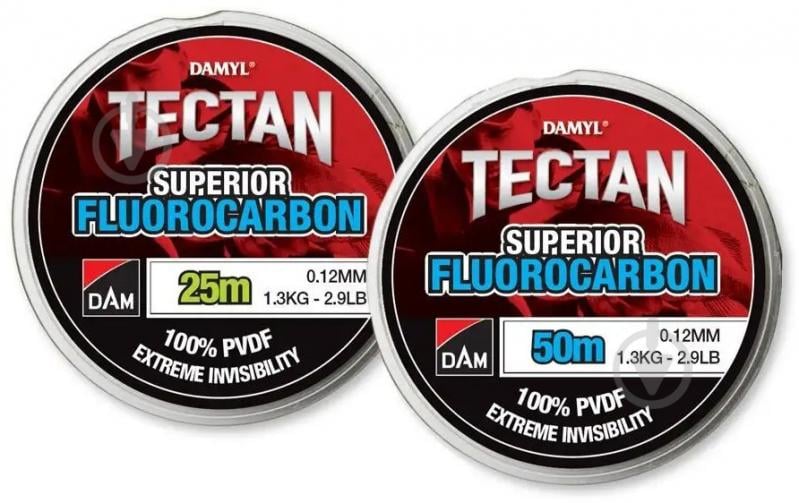 Леска DAM Tectan Superior Fluorocarbon NEW (прозрачная) 25м 0,6мм 18,9кг - фото 1