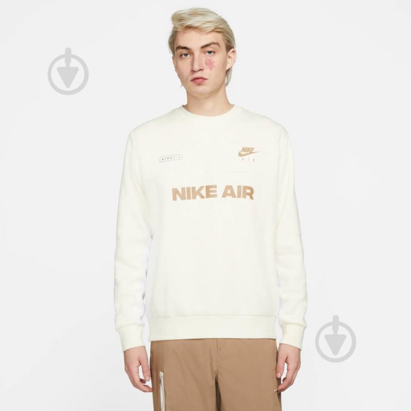 Свитшот Nike M NSW AIR BB CREW DM5207-113 р. S бежевый - фото 1