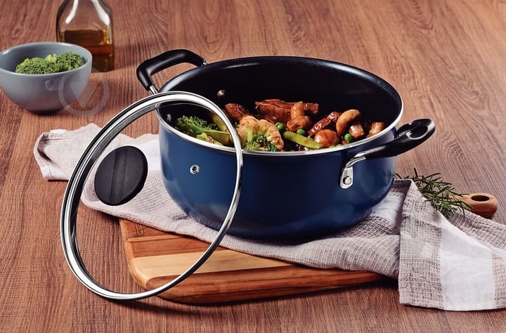 Кастрюля с крышкой Tramontina Tunis 2,9 л Blue (28722/120) - фото 3 Кастрюля с крышкой Tramontina Tunis 2,9 л Blue (28722/120) - фото 3