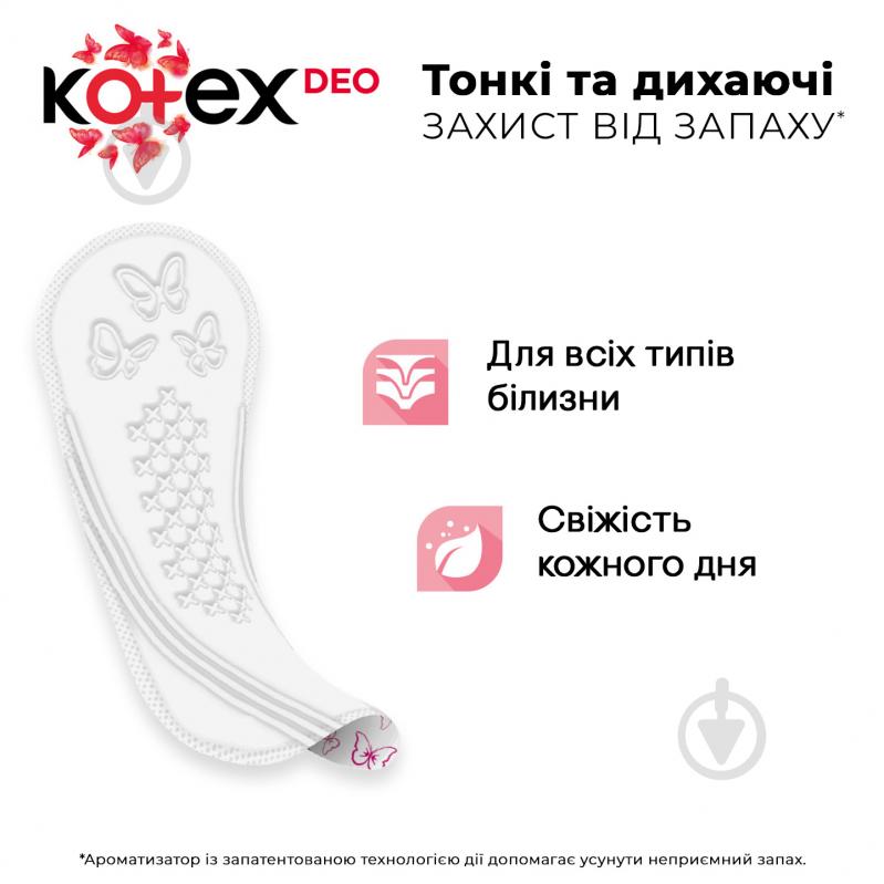 Прокладки ежедневные Kotex Deo normal 56 шт. - фото 3