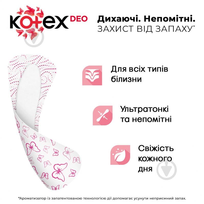 Прокладки ежедневные Kotex Deo ultra slim 56 шт. - фото 4