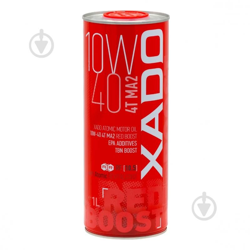 Моторна олива синтетична XADO 4T MA2 Red Boost 10W-40 1 л (ХА 26132) - фото 1