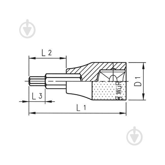 Головка WURTH 1/2" 6-гранна SW 14X60 071513714 - фото 2