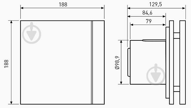 Вытяжной вентилятор Soler&Palau для ванной SILENT-100 CZ CHAMPAGNE DESIGN 4C - фото 12