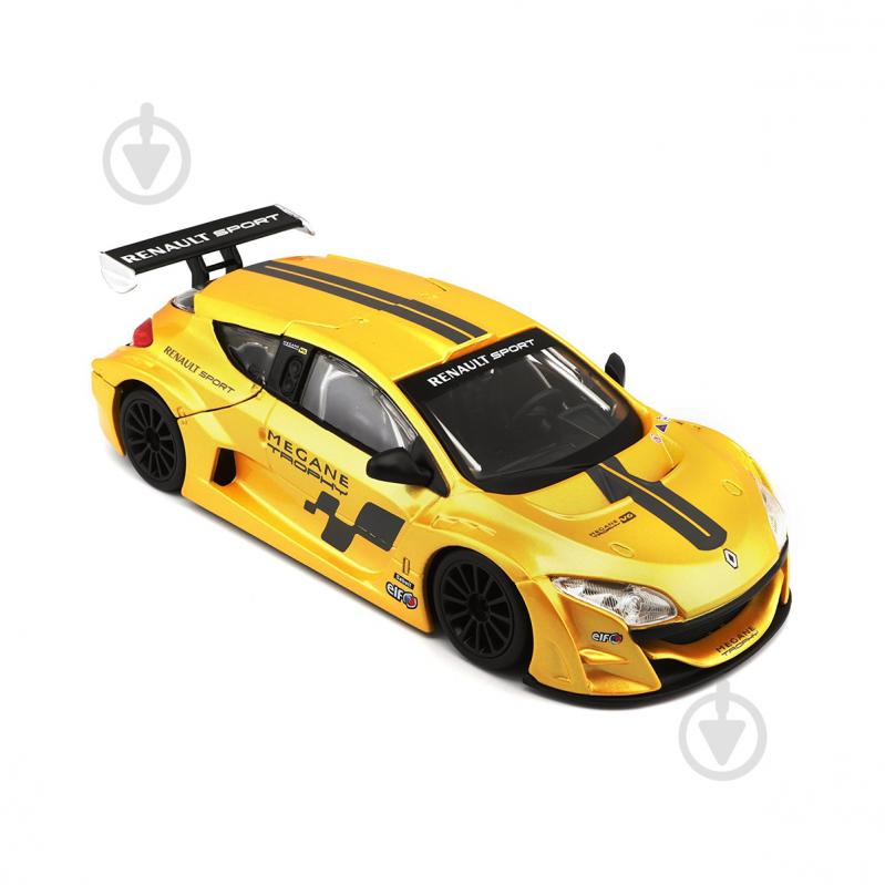 Автомодель Bburago 1:24 Renault Megane Trophy желтый металлик 18-22115 - фото 2