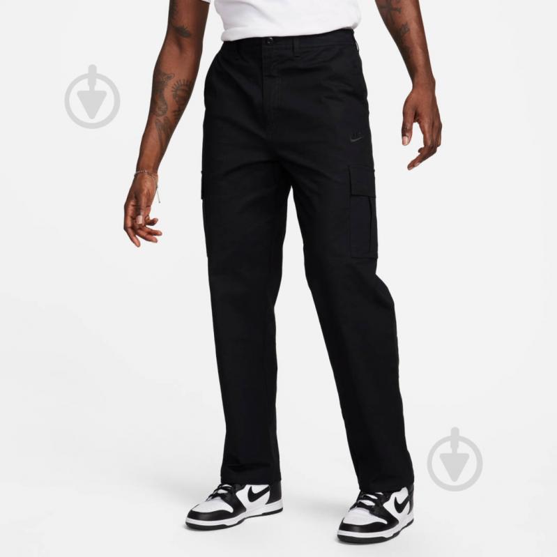 Штани Nike M NK CLUB CARGO PANT FZ5765-010 р. 34-30 чорний - фото 1