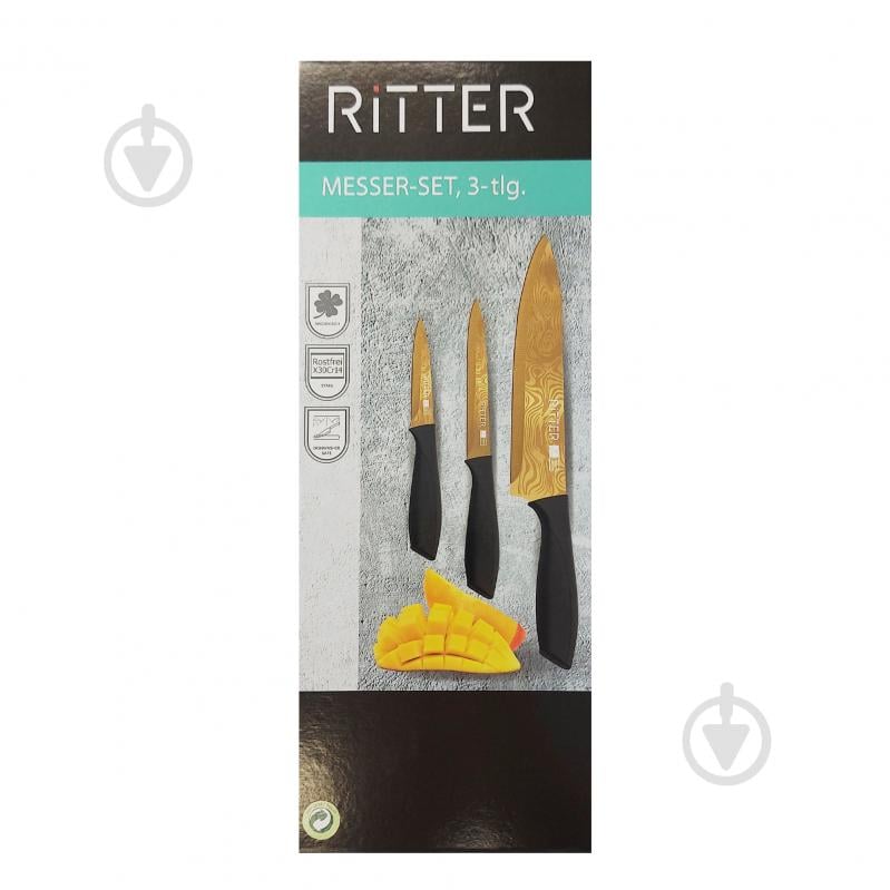 Набір ножів Ritter Gold 3 предмети 29-305-151 - фото 1 Набір ножів Ritter Gold 3 предмети 29-305-151 - фото 1