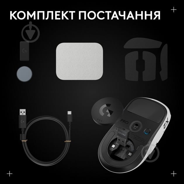 Игровая мышь Logitech G PRO X2 SUPERSTRIKE LIGHTSPEED white (L910-007776) - фото 7
