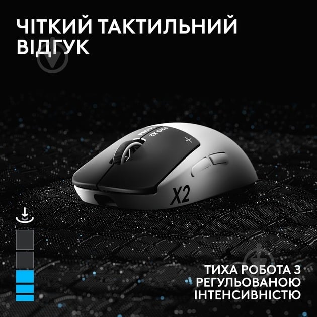 Игровая мышь Logitech G PRO X2 SUPERSTRIKE LIGHTSPEED white (L910-007776) - фото 6