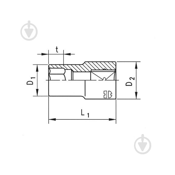 Головка WURTH 1/2" 12-гранна SW10 подовжена 0712132110 - фото 2