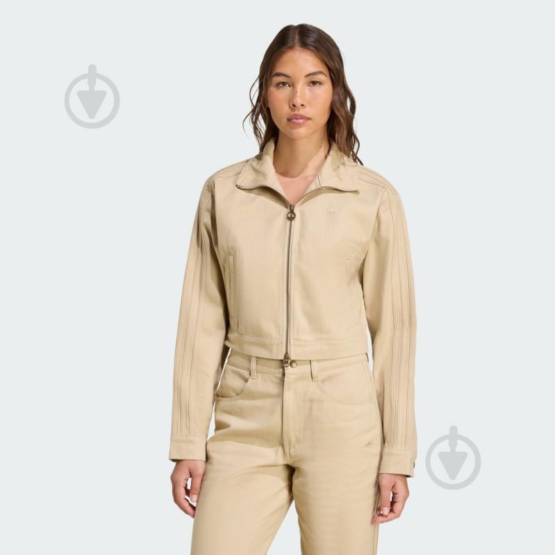 ᐉ Джемпер Adidas FB CROP TT JX7600 р.L бежевый • Купить в Киеве
