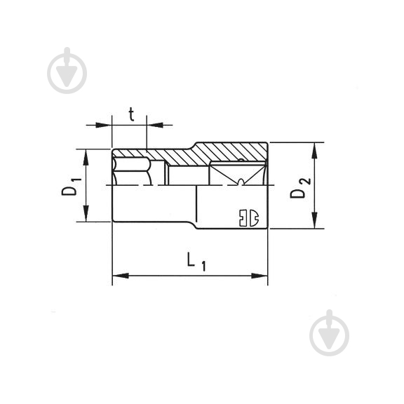 Головка WURTH 1/2" 6-гранная SW10 0712131110 - фото 2