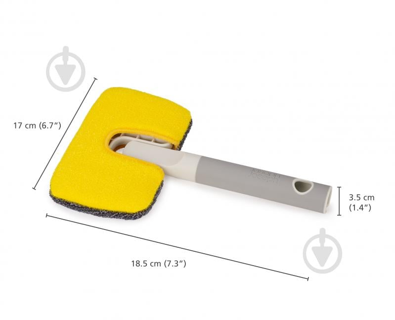 Щітка з насадкою для миття поверхонь Core 18,5x17x3,5 см Joseph Joseph бежевий 6500012 - фото 5