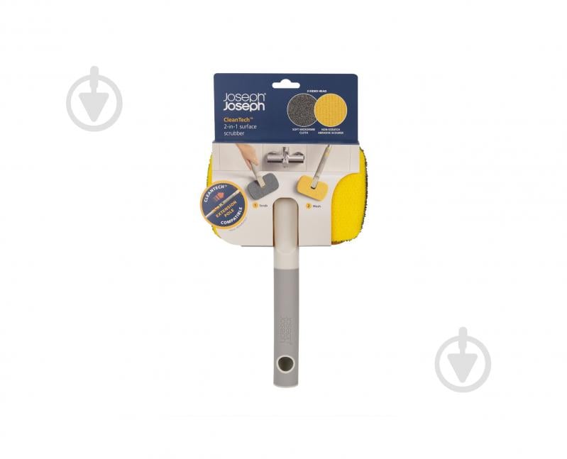 Щітка з насадкою для миття поверхонь Core 18,5x17x3,5 см Joseph Joseph бежевий 6500012 - фото 2