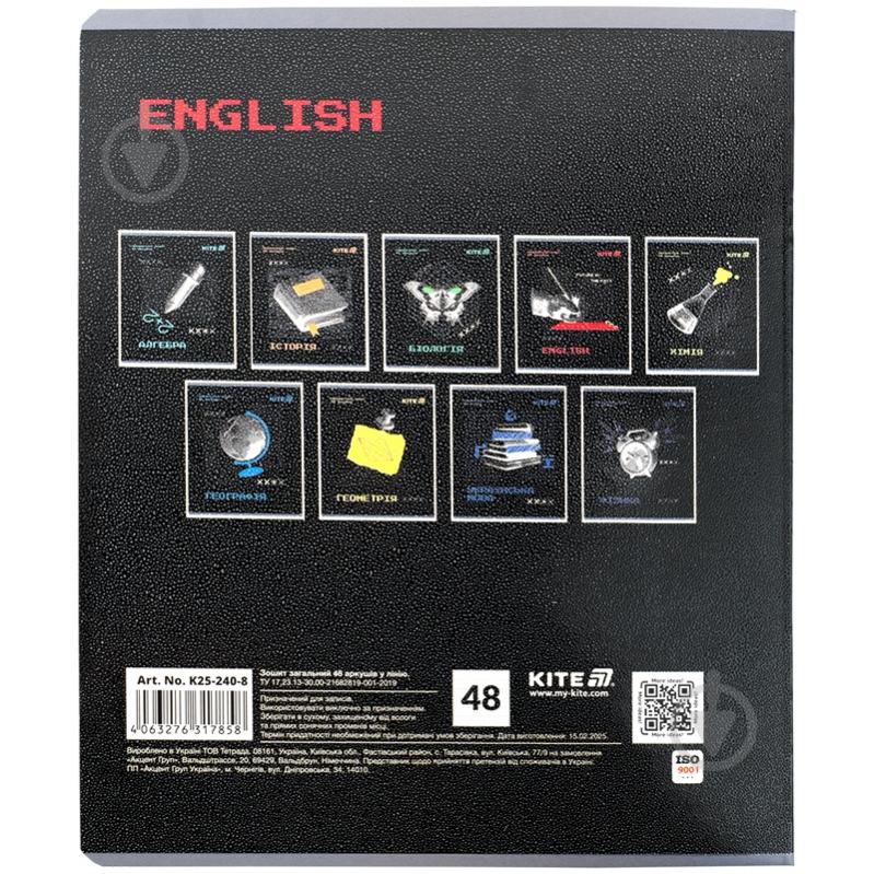Зошит предметний 48 арк. лінійка Techno English KITE - фото 6