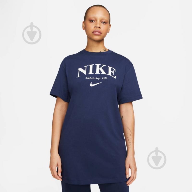 Платье Nike W NSW SS DRESS GFX DQ6039-410 р.L синий - фото 1