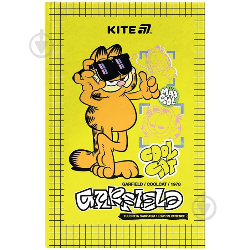 Книга для нотаток KITE А6 80 арк. клітинка Garfield GF25-199 - фото 1